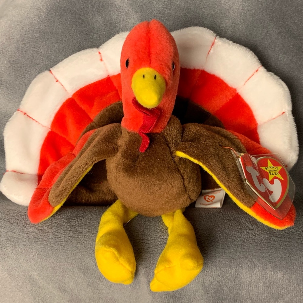 Gobbles the Thanksgiving turkey beanie baby